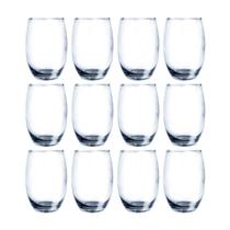 Conjunto 12 Copos Vidro Bellagio 450ml Grande Transparente