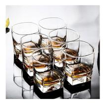 Conjunto 12 Copos Vidro Grosso Premium Whisky Bebidas Presente Casa Nova Casamento