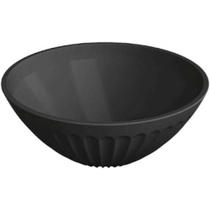 Conjunto 12 Cumbucas de Plástico 400ml Preto Bowl Avulso Uz Tigela Sobremesa Sorvete Cereais Frutas