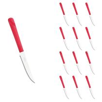 Conjunto 12 Facas Linha Luna Vermelho Aço Inox Plástico - Taumer Conjunto 12 Facas Linha Luna Vermelho Aço Inox Plástico - Taumer