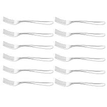 Conjunto 12 Garfos De Mesa Inox 19cm Turim Brinox Cozinha Almoço Jantar Servir Talher