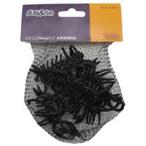 Conjunto 12 Mini Aranhas Plástica Halloween Play&Fun Sortida