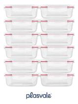 Conjunto 12 Potes 640Ml Vidro Hermético 4 Travas Marmita