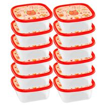 Conjunto 12 Potes Marmita Retangular 690 Ml Decorados Coruja Guarda Alimentos Conjunto 12 Potes Marmita Retangular 690 Ml Decorados Coruja Guarda Alimentos