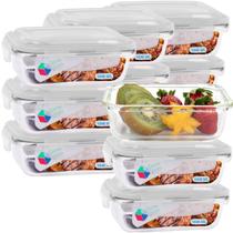 Conjunto 12 Potes Vidro Hermético Mantimentos Marmita 1040ml