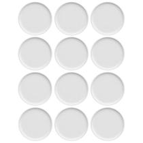 Conjunto 12 Pratos de Sobremesa Porcelana Branca Redondos 18,5cm Bold Germer Hotel Padaria Conjunto 12 Pratos de Sobremesa Porcelana Branca Redondos 18,5cm Bold Germer Hotel Padaria