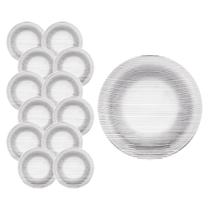 Conjunto 12 Pratos Desenhado Diamante 22cm Duralex Fundo