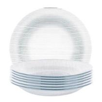 Conjunto 12 Pratos Fundo Diamante Duralex Vidro Conjunto 12 Pratos Fundo Diamante Duralex Vidro