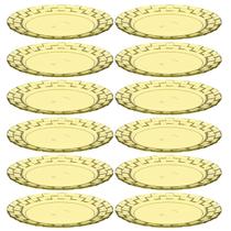 Conjunto 12 Pratos Médios Amarelo Crippa Bandeja para Servir Mesa Posta Porções Aperitivos Conjunto 12 Pratos Médios Amarelo Crippa Bandeja para Servir Mesa Posta Porções Aperitivos