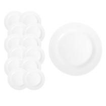 Conjunto 12 Pratos Opaline Menu Raso 24cm Refeição Duralex