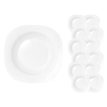 Conjunto 12 Pratos Plaza Fundo 22cm Refeição Duralex Nadir