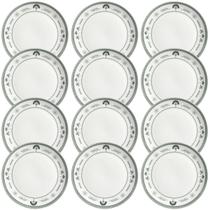 Conjunto 12 Pratos Rasos 26,5cm Cerâmica Exótica Porto Brasi Conjunto 12 Pratos Rasos 26,5cm Cerâmica Exótica Porto Brasi