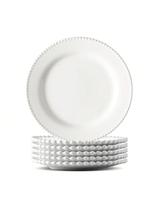 Conjunto 12 Pratos Rasos 27cm Cerâmica Borda Perolada Conjunto 12 Pratos Rasos 27cm Cerâmica Borda Perolada