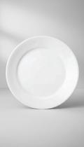 Conjunto 12 Pratos Rasos Porcelana Branca