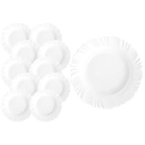 Conjunto 12 Pratos Temperado Petala Mesa Posta 23,5cm