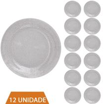 Conjunto 12 Pratos Transparente Redondos Raso 23cm Acqua Conjunto 12 Pratos Transparente Redondos Raso 23cm Acqua