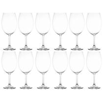 Conjunto 12 Taças de Vinho Tinto 580ml Cristal Degustação Lyor Sommelier Crystalite Bohemia Linha Sylvia