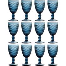 Conjunto 12 Taças para Água e Suco de Vidro 325ml Lyor Bico de Abacaxi para Eventos Casa