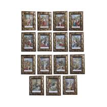 Conjunto 15 Quadros Via Sacra 20 x 15cm Conjunto 15 Quadros Via Sacra 20 x 15cm