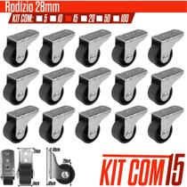 Conjunto 15 Rodizios Rodinhas P/ Sofá retratil Cama Auxiliar Bicama Móvel Conjunto 15 Rodizios Rodinhas P/ Sofá retratil Cama Auxiliar Bicama Móvel