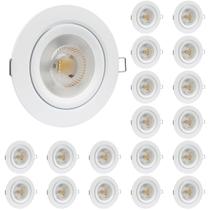 Conjunto 15 Spot Led Redondo Embutir 12W Branco Quente Bivolt - Iluminação Aconchegante e Econômica Conjunto 15 Spot Led Redondo Embutir 12W Branco Quente Bivolt - Iluminação Aconchegante e Econômica