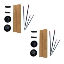Conjunto 16 Pçs Para Sushi De Bambu E Cerâmica Yokohama