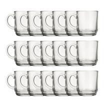 Conjunto 18 Canecas Xicara Vidro 250ML Ideal Café Chocolate Chá Conjunto 18 Canecas Xicara Vidro 250ML Ideal Café Chocolate Chá