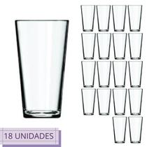 Conjunto 18 Copos Cairo Nadir Luxo Vidro Transparente 350ml