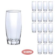 Conjunto 18 Copos Luxo Florida Vidro Transparente 370 ml Conjunto 18 Copos Luxo Florida Vidro Transparente 370 ml