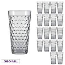 Conjunto 18 Copos Marrocos Nadir Vidro Transparente 350ml