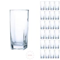 Conjunto 18 Copos Vidro Texas Transparente 320 ml Luxo Suco