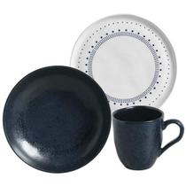 Conjunto 18 Peças Cerâmicas Porto Brasil Mesa Posta Pratos Rasos Fundos e Canecas