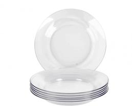 Conjunto 18 Pratos Fundo Astral Vidro Dura Duralex - Nadir
