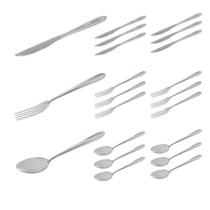Conjunto 18 Talheres Garfo Colher Faca Inox Luxo
