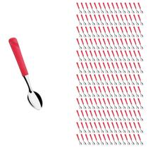 Conjunto 180 Colher de Chá Linha Luna Vermelho Aço Inox