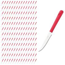 Conjunto 180 Facas Linha Luna Vermelho Aço Inox Mesa Buffet