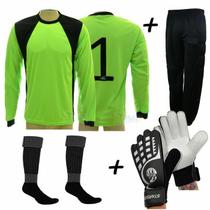 Conjunto 1Camisa 1Calca 1Meia 1Luva Goleiro vrd popular - Lince Conjunto 1Camisa 1Calca 1Meia 1Luva Goleiro vrd popular - Lince