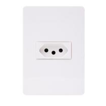 Conjunto 1x tomada 10a n1536 bl branco, linha unno, abb