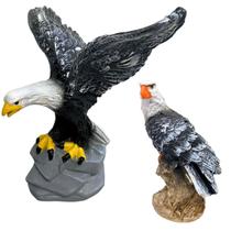 Conjunto 2 Águia Gavião Decorativo Em Resina Para Casa Jardim Plantação Conjunto 2 Águia Gavião Decorativo Em Resina Para Casa Jardim Plantação