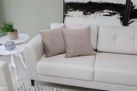 Conjunto 2 Almofadas 50x50 Veludo Estampa Losango Linha douradas Conjunto 2 Almofadas 50x50 Veludo Estampa Losango Linha douradas