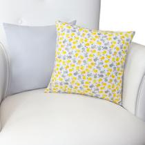 Conjunto 2 Almofadas Decorativas Enxoval Bebê - Passarinho Amarelo com Cinza