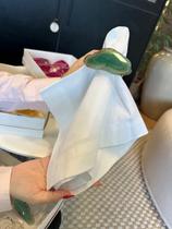 Conjunto 2 Anéis de Guardanapo Pedra Agata/ Acrílico