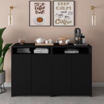 Conjunto 2 Balcões Com 2 Portas Cada Artany Cool Preto Conjunto 2 Balcões Com 2 Portas Cada Artany Cool Preto