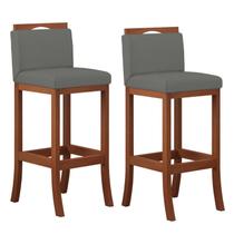 Conjunto 2 Banquetas Alta em Madeira Maciça Londres CCS Interiores Conjunto 2 Banquetas Alta em Madeira Maciça Londres CCS Interiores