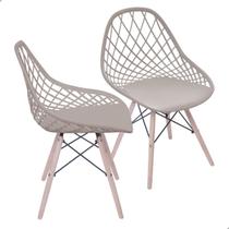 Conjunto 2 Banquetas Alta Para Balcão Bancada Cozinha Base De Madeira Fendi