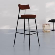 Conjunto 2 Banquetas Altas Stout Tecido Sintético Est.Preta Conjunto 2 Banquetas Altas Stout Tecido Sintético Est.Preta