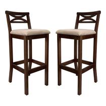 Conjunto 2 Banquetas Altas X Copacabana Bege/Capuccino Conjunto 2 Banquetas Altas X Copacabana Bege/Capuccino