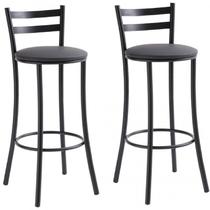 Conjunto 2 Banquetas Bistrô 17 Preto Conjunto 2 Banquetas Bistrô 17 Preto