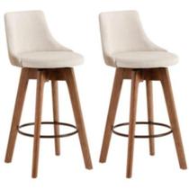 Conjunto 2 Banquetas Copa Gourmet Design-Linho Bege Conjunto 2 Banquetas Copa Gourmet Design-Linho Bege