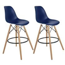 Conjunto 2 Banquetas Eames Empório Tiffany Azul Bic